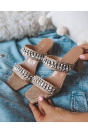 Havana Wicker Drop Stone Hausschuhe HSR9356TRLK - JAMASHOSE