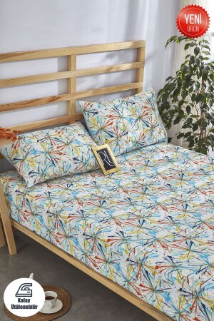 Hawai Lastikli Çarşaf Seti Pamuklu-yastık Kılıflı Tek Kişilik-çift Kişilik-battal - Ricco Lifes