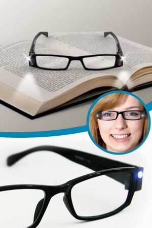 HD-LED-beleuchtete Buch-Lesebrille, Brille ohne Brille - Egonex