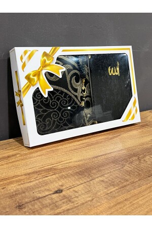 Hediyelik Bohçalık Tafta Saçaklı Siyah Seccade - Ayhanhome