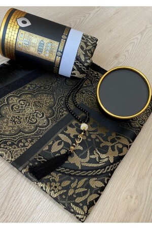 Hediyelik Çeyizlik Kutulu Kabe Desenli Seccade Tesbih Seti - Ayhanhome