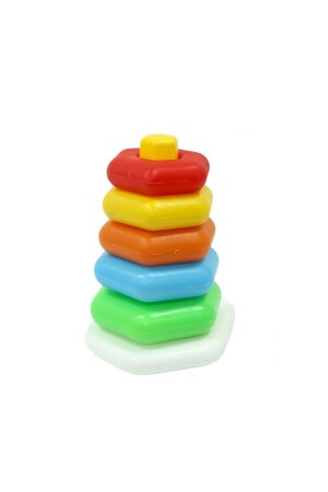 Hediyelik Sevimli Kule Oyunu Bultak Küp Renkli Altıgen Halkalar Eğitici Oyuncak Set Oyun Setimiz Zeka Geliştirici Oyun Setimiz - 4