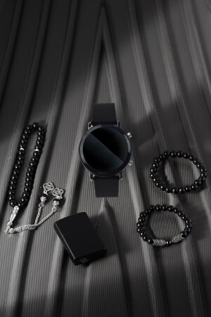 Herren-Armbanduhr, Feuerzeug-Gebetsperlen und Armband-Set, Silikon1303 - wesscollection