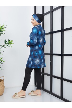 Hijab-Badeanzug, vollständig mit Lycra-Mikrostoff bedeckt, mkhl000 - 3
