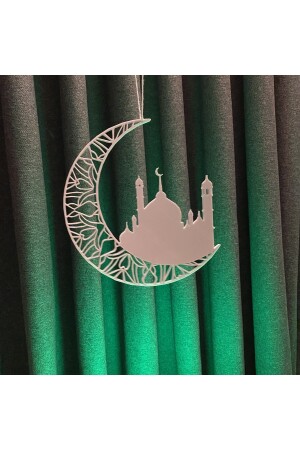Hilal Içinde Cami Islami Kapı Süsü Dekoratif Dini Objeler Ramazan Ayı Hediyesi - 2
