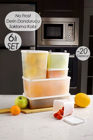 Hobby Life 1155 Alaska No Frost -20°c 6lı Dondurucu Saklama Kabı Dondurucu Erzak Kabı Soğuğa Dayanıklı - Porsima