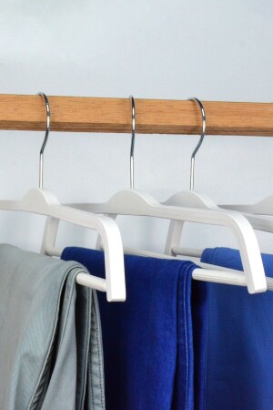 Hosenbügel mit Holzstange, weiße Farbe, 2 Stück TYCYIMWRAN169034924471305 - NYN