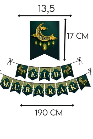 Hoşgeldin Ramazan Eid Mubarak Banner- Islamic Decorations- Banner Eid Mubarak Iyi Bayramlar 190cm - 2