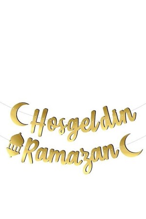 Hoşgeldin Ramazan Kaligrafi Yazı Gold Ve İyi Bayramlar Gold Kaligrafi Yazı - 2