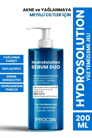Hydrosolution Yağlı Ve Akneye Meyilli Ciltler Için Niacinamide Yüz Temizleme Jeli 200 ml - Procsin