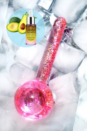 Ice Globe Buz Küresi Soğuk Terapi Topu Pink + Avokado Yağı ice08 - 2