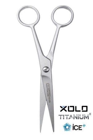 Ice Professionelle Friseur-Haarschneideschere, 17 cm, Friseur-Augenbrauen-Schnurrbart-Bart-Schere - Xolo