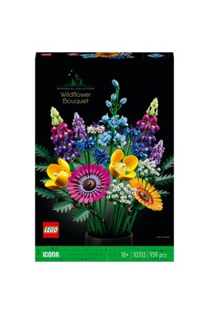 ® ICONS Kır Çiçekleri Buketi 10313 - Yetişkinler İçin Koleksiyonluk Yapım Seti (939 Parça) DFN10313 - 3