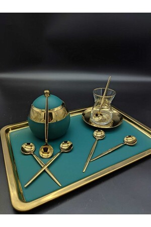 Ikon Titanium Gold 6 Stück Tee- und Kaffeelöffel CMDİÇKK01 - 1