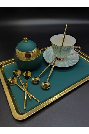 Ikon Titanium Gold 6 Stück Tee- und Kaffeelöffel CMDİÇKK01 - 6