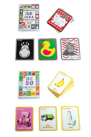 Ilk Kitaplarım Set + Eğitim Seti 50 Sözcük + Bebeğimin Ilk Zeka Kartları -eğitici Kartlar 2143set - 3