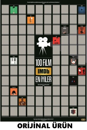 IMDb TOP 100 Kazıkazan Film Posteri, Kazınabilir Poster, En İyi 100 IMDb Filmi, Kolayca Kazınabilir CP100 - 2