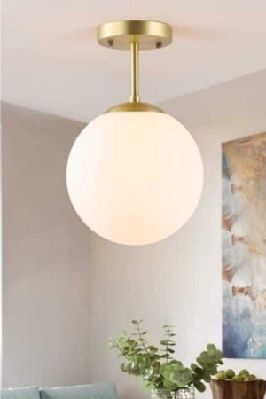 İnci Einzelner antiker Kronleuchter mit weißem Glas İNC-ESKT-TK-01 - BSA LIGHTING