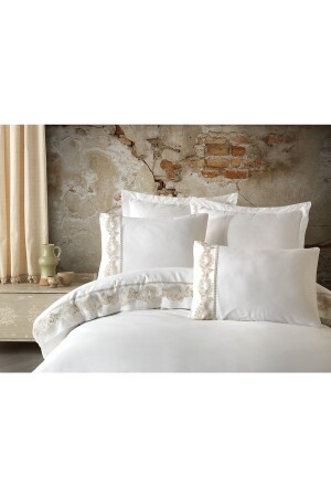 Inci Fransız Güpürlü Çift Kişilik Nevresim Takımı CBİNCİ - Çeyiz Bahçesi