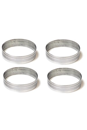 Intime - Perforierte Tortenform - 4er-Set - Durchmesser 8 cm YVR-564156 - intime endüstriyel mutfak