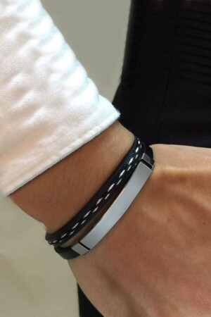 Ipc Kaplama Deri Çelik Erkek Bileklik Ed08 ed08 - Chavin