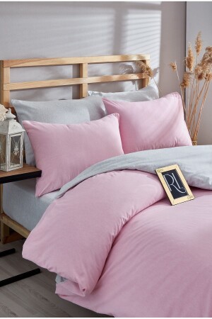 İpliği boyalı Organik Nevresim takımı Tek kişilik (Çarşafsız) çizgiliçarşafsızsettek - Ricco Lifes