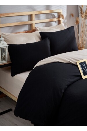 İpliği boyalı Organik Nevresim takımı Tek kişilik (Çarşafsız) çizgiliçarşafsızsettek - Ricco Lifes