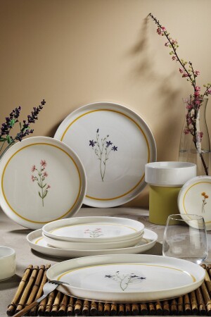 Iris 18-teiliges Essens- und Präsentationsset GBSBLB18Y1E29550 - Güral Porselen