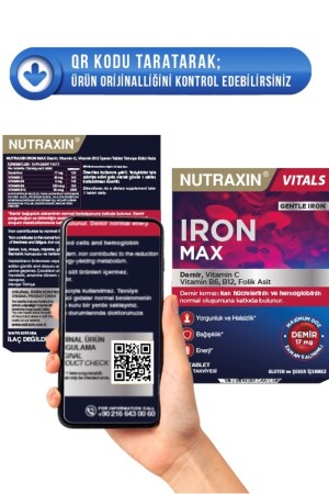 Iron Max 17 Mg 30 Tablet - Demir, C Vitamini, B6 Vitamini, Folik Asit, B12 8680512631835 - 3