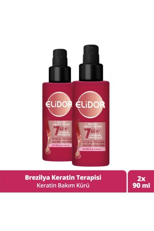 Isı Ile Aktifleşen Keratin Bakım Kürü Brezilya Keratin Terapisi 90 ml X2 - Elidor