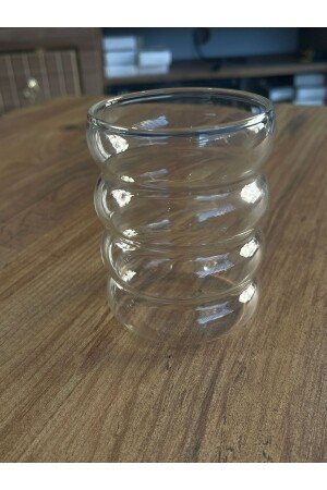 Isıya Dayanıklı Borosilikat Cam Şerit Şeklinde Bardak | Kahve Ve Sunum Bardağı - 1 Adet ŞRT-123 - 1