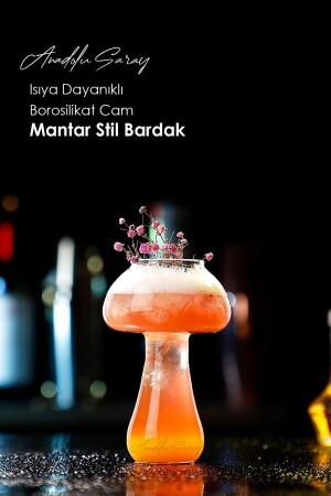 Isıya Dayanıklı Borosilikat Mantar Stil Bardak | Kahve Ve Sunum Bardağı | Borosilikat Bardak Stili.Mantari - 1