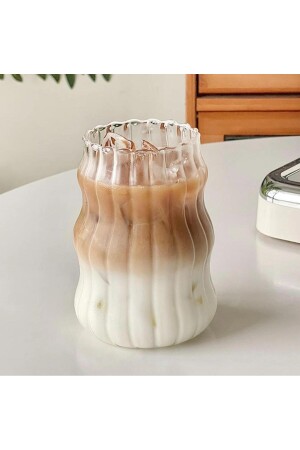 Isıya Dayanıklı Tasarım Cam Sunum Bardak 600 ML Kahve Soğuk İçecek Bardağı 153.001.459 - 2