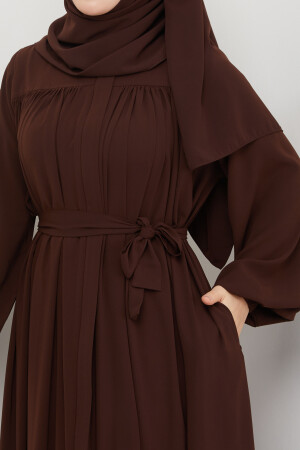 islamischer Hijab, Abaya, Joch, geraffter Voll-Hijab aus Medina-Seide - Serra Moda