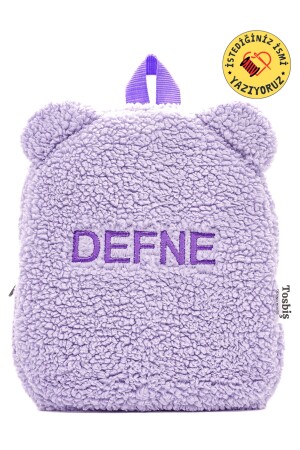 [ İSTEDİĞİNİZ İSMİ YAZIYORUZ ] Teddy Lila 0-8 Yaş Çocuk Sırt Çantası- Anaokulu-kreş Çantası - Tosbiş