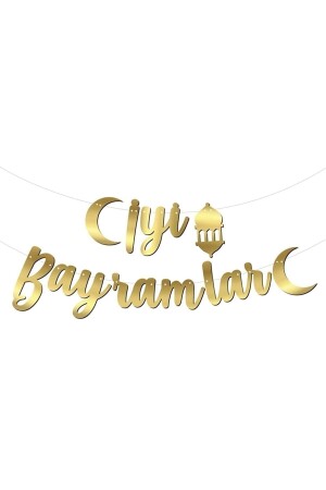 Iyi Bayramlar Kaligrafi Gold Banner - 1