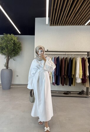 İzel Elbise - Beyaz - Duendeca