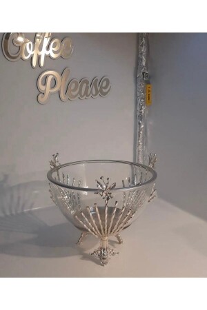 Japanische Rose-Salatschüssel-Präsentation, groß, silberfarben, TYC00704413941 - İmren Collection