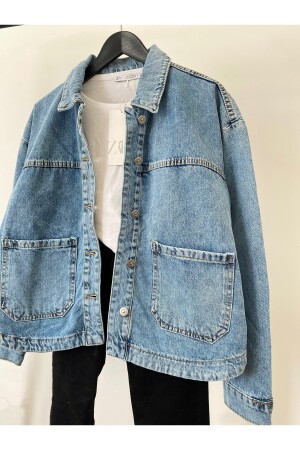 Jeansjacke mit großen Taschen L - Ekim Store