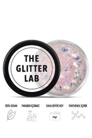 Jel Formlu Parlak Glitter - White Stars - The Glitter Lab