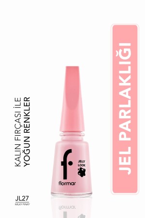 Jel Görünümlü Parlak Oje (PEMBE) - Jelly Look Nail Enamel - Jl27 Milky Pinky - 8690604282210 - Flormar