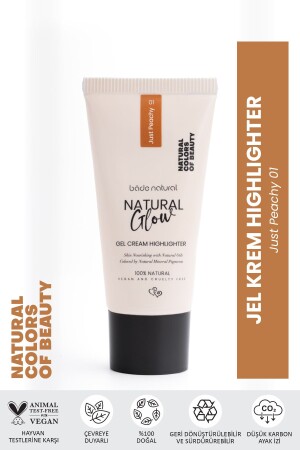 Jel Krem Highlighter Just Peachy 01 %100 Doğal - Bade Natural