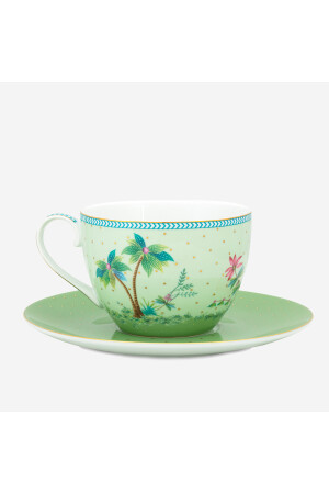 Jolie Yeşil Porselen Çay Fincan Seti 280 ml 51004133 - 3