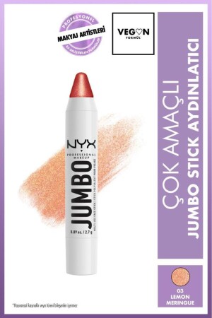 Jumbo Face Stick Çok Amaçlı Stick Aydınlatıcı - Lemon Meringue - Nyx Professional Makeup