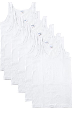 Jungen-Unterhemd aus gekämmter Baumwolle, 6er-Pack P68546S2247 - 1