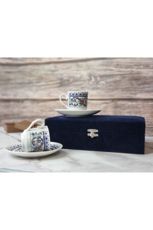 Kadife Kutulu Ikili Topkapı Hediyelik Porselen Fincan Takımı 810 - Nihal Süeda