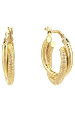 Kadın 14 Ayar Altın Halka Küpe - Moom Mücevherat