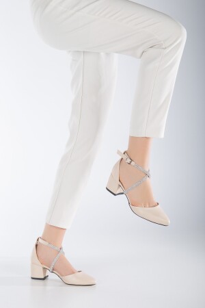 Kadın Çapraz Taşlı Klasik Topuklu Ayakkabı 103emy - 1