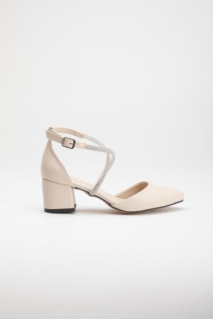 Kadın Çapraz Taşlı Klasik Topuklu Ayakkabı 103emy - 4