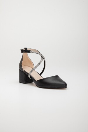 Kadın Çapraz Taşlı Klasik Topuklu Ayakkabı 103emy - 3
